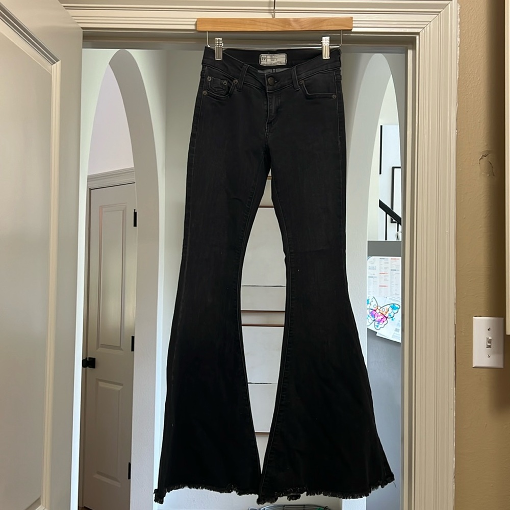 Free people flare black denim - size 25
